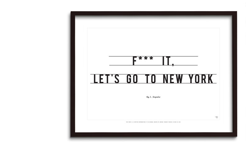 let's go to new york design poster quote Tes-Ted brooklyn broadway