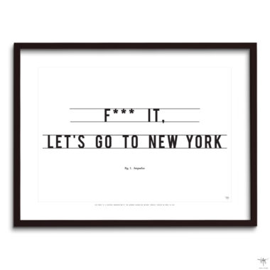 design poster let's go to new york quote typography wall art print home interior antoine tes-ted