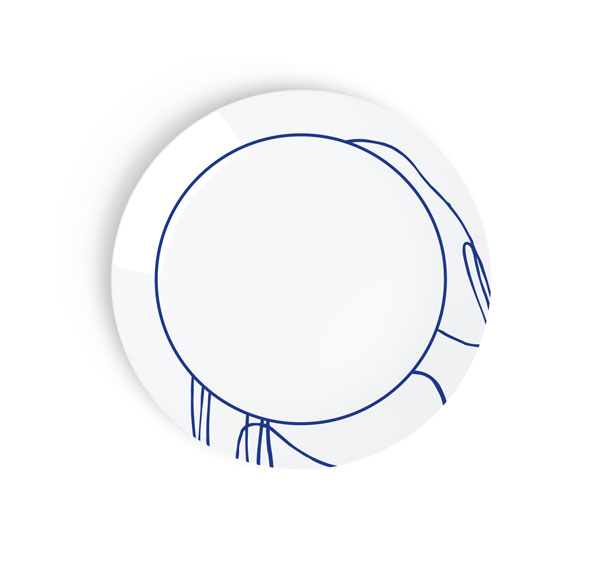 diner porcelain plate design drawing