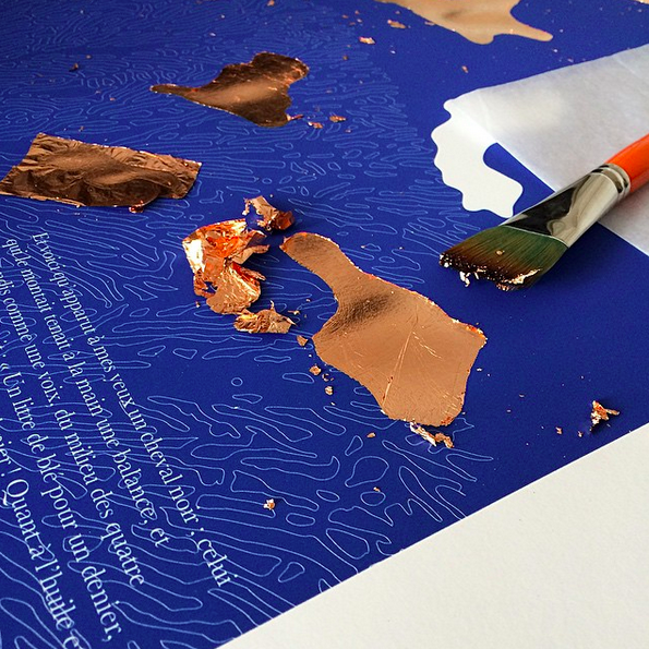 copper gilding paper design poster tes-ted studio antoine tesquier tedeschi